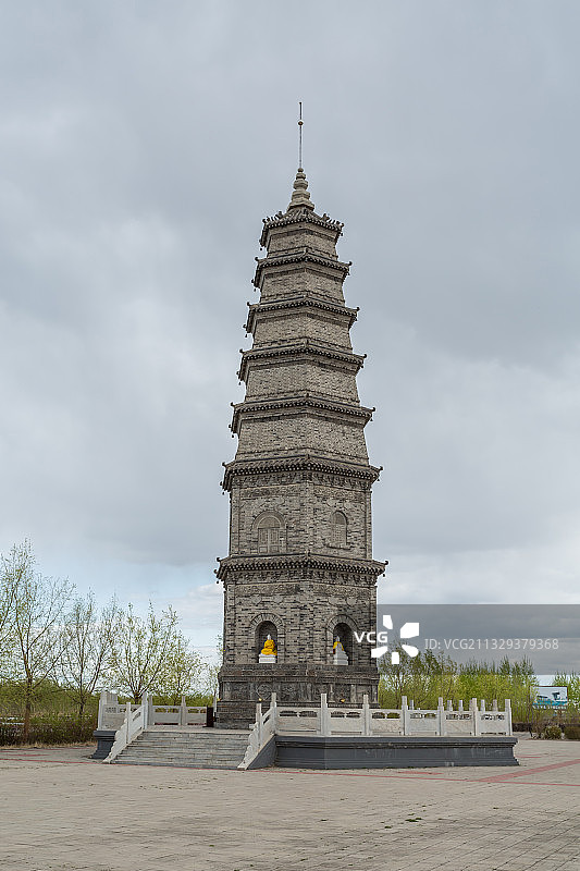 辽金古塔，塔子城，泰来县，齐齐哈尔，黑龙江省图片素材