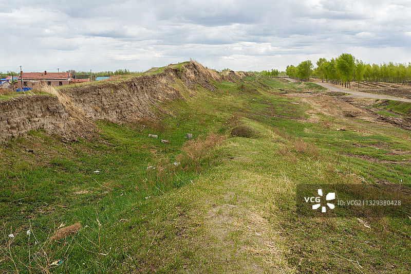 黑龙江省，齐齐哈尔市，泰来县，塔子城，城墙遗址图片素材