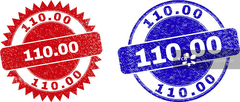 带腐蚀的11000圆形花结印章图片素材