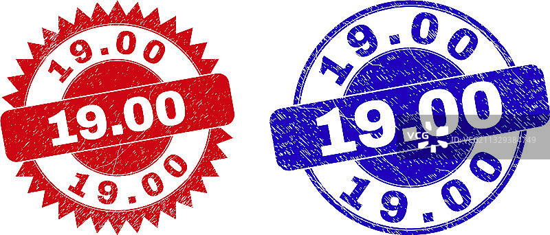 1900年圆形花结腐蚀印章图片素材