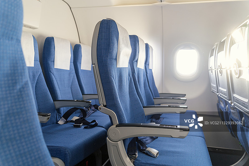 飞机客舱内的座位图片素材