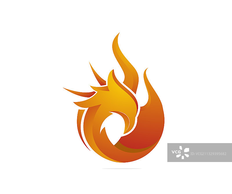 猎鹰火焰图标logo设计模板图片素材