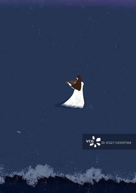 孤独的演奏家图片素材