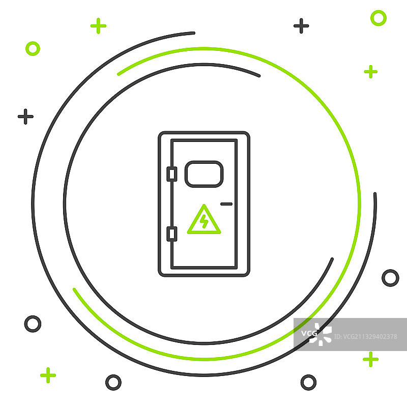 白色背景上的电气柜图标图片素材