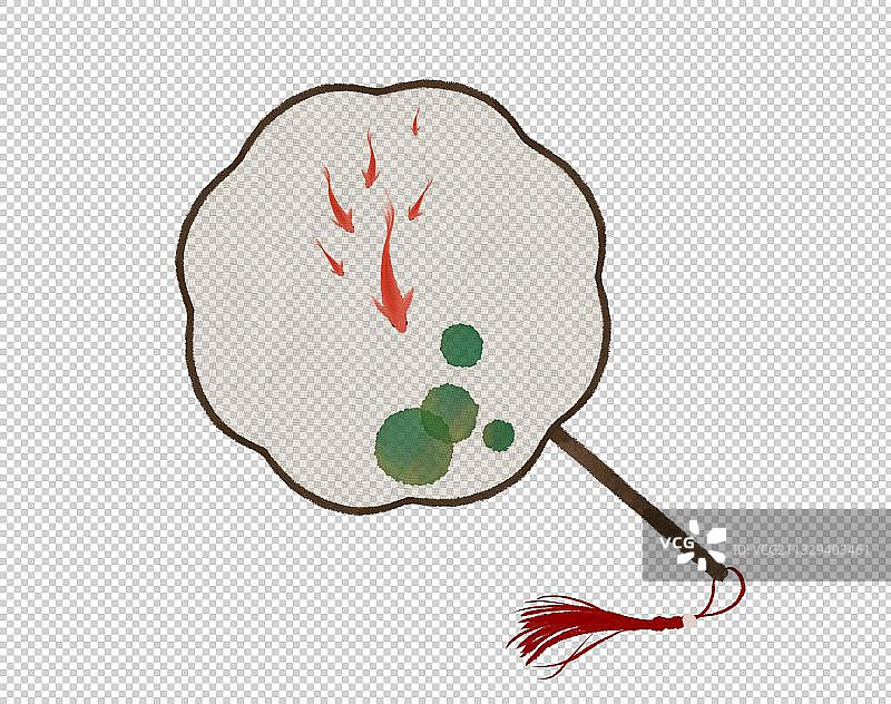 锦鲤团扇素材图片素材