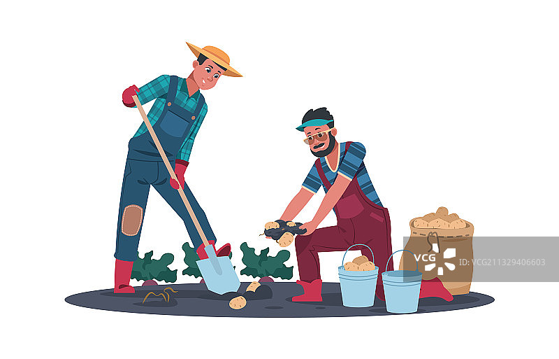 农业工作卡通农民图片素材