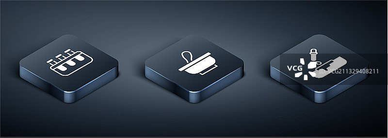 2.5D等距试管烧瓶培养皿图片素材