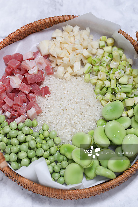制作立夏米饭的食材图片素材