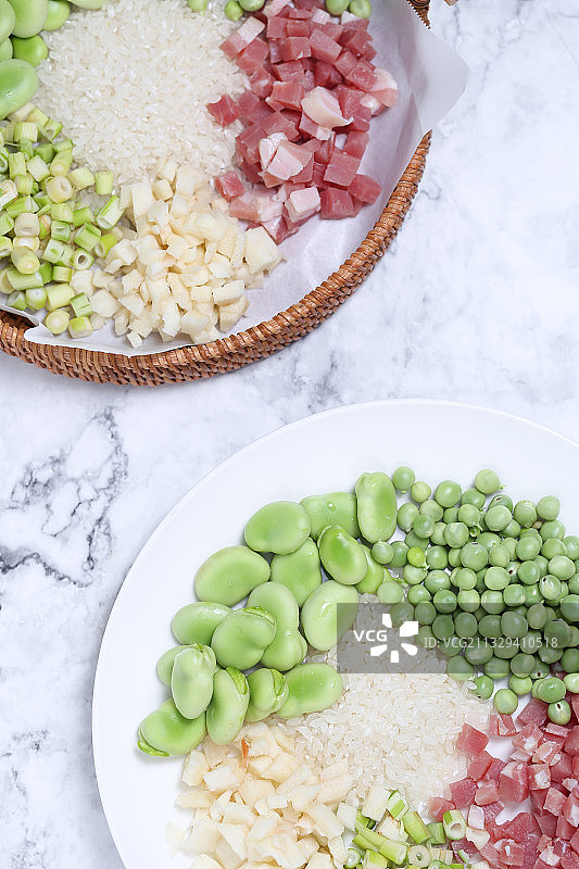 制作立夏米饭的食材图片素材