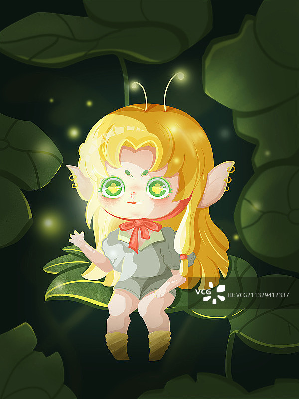 森林里的小仙人图片素材