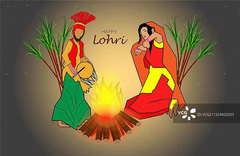 印度传统Lohri节庆鼓图片素材