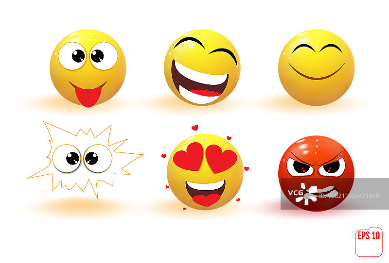 潮流沟通聊天表情符号元素图片素材