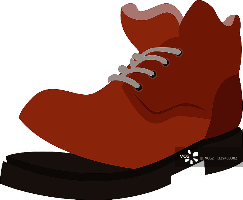 白色背景上的旧靴子图片素材
