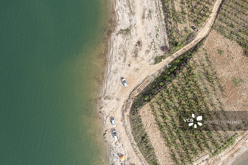 山东省云蒙湖旅游区航拍图片素材