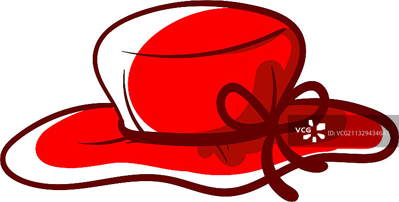 白色背景上的红色女帽图片素材