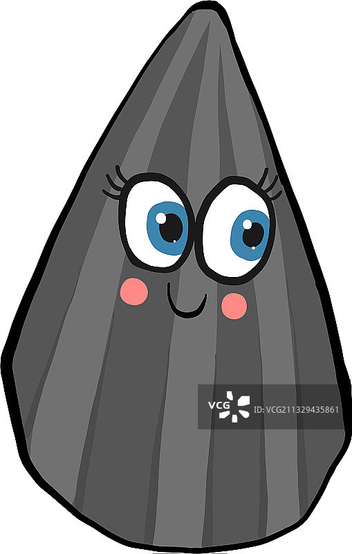 白色背景上的蓝眼睛葵花籽图片素材