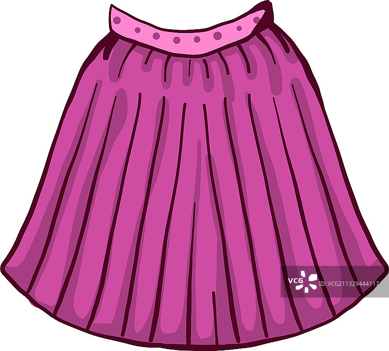 白色背景上的粉色短裙图片素材