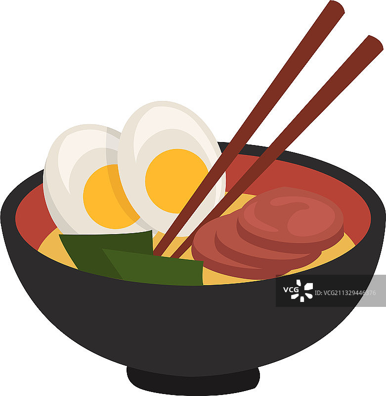 白色背景上的美味拉面图片素材