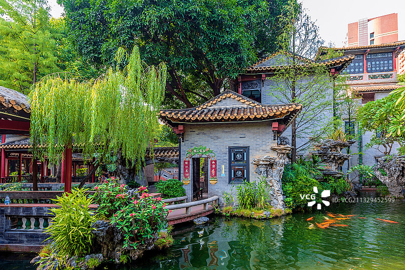 中国广东佛山顺德清晖园集云小筑图片素材