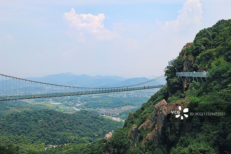 安徽 马仁奇峰 玻璃栈道图片素材