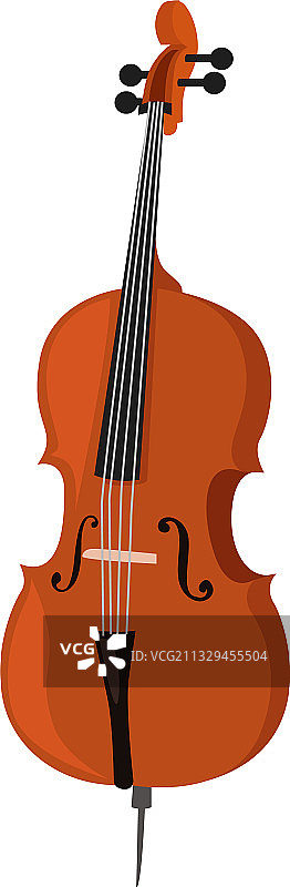 白色背景上的大提琴图片素材