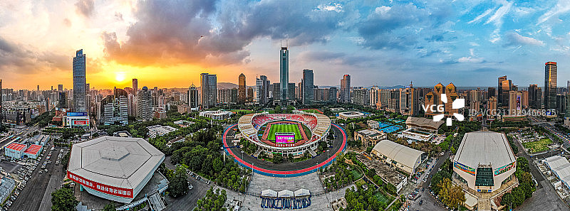 广州 天河体育中心 中信广场 全景图图片素材