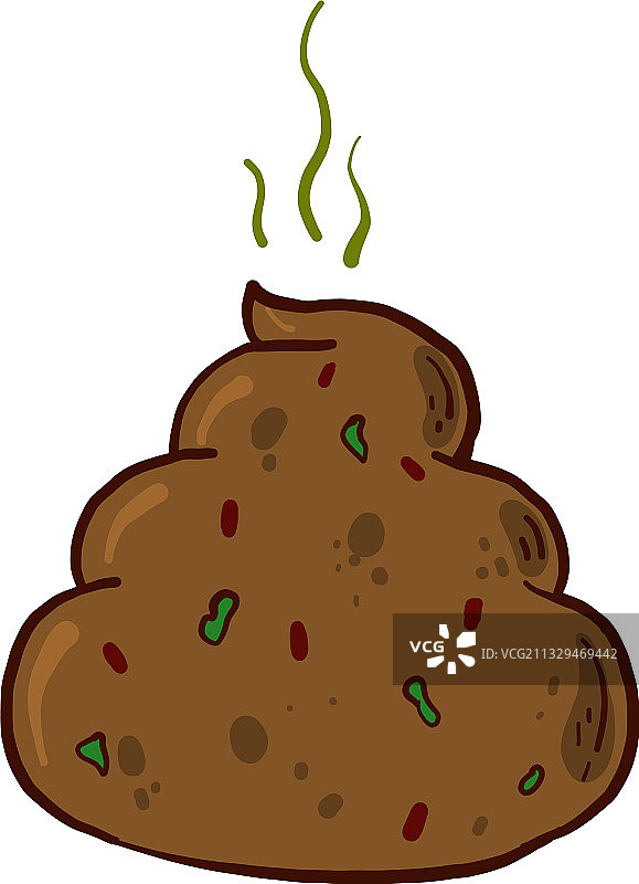 白色背景上的臭便便图片素材