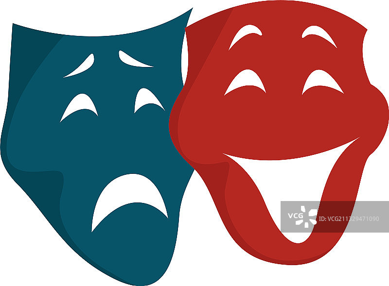 戏剧面具白色背景图片素材