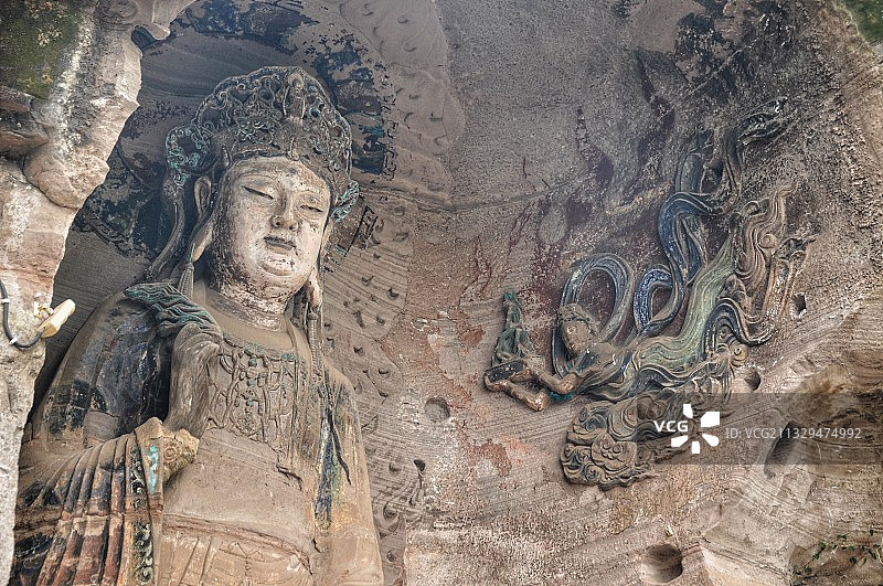 安岳石刻圆觉洞图片素材