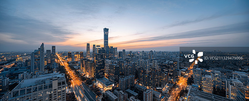 北京国贸大望路夜景图片素材