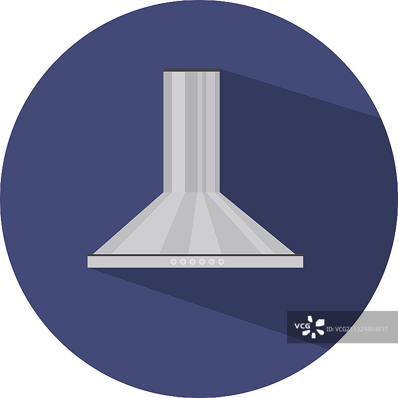 白色背景上的厨房烟囱图片素材