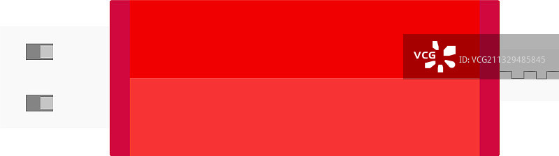 白色背景上的红色U盘图片素材