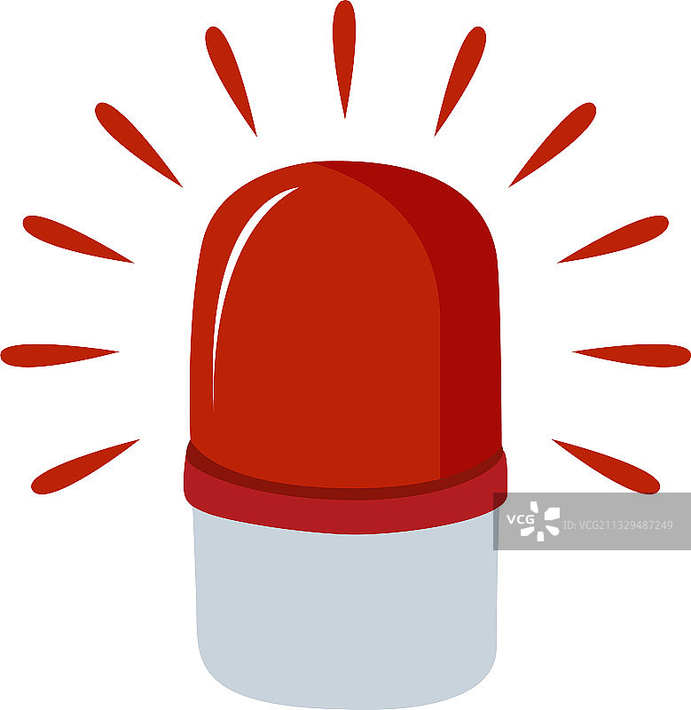 白色背景上的警报器灯图片素材