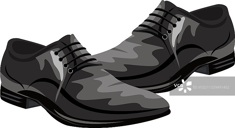 白色背景上的正式皮鞋图片素材