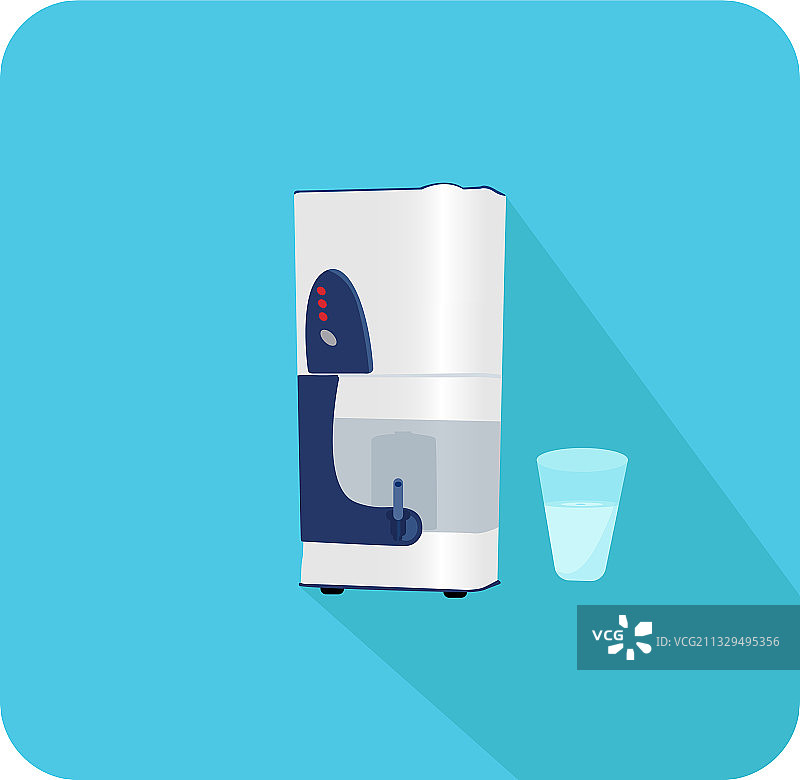 白色背景下的净水器图片素材