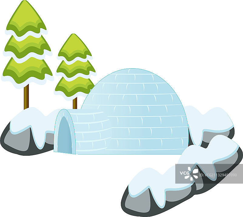 白色背景上的白色冰屋图片素材