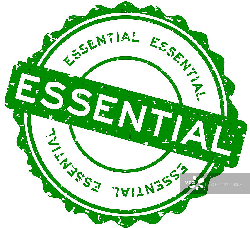 绿色复古基本要素词语圆形橡胶印章图片素材