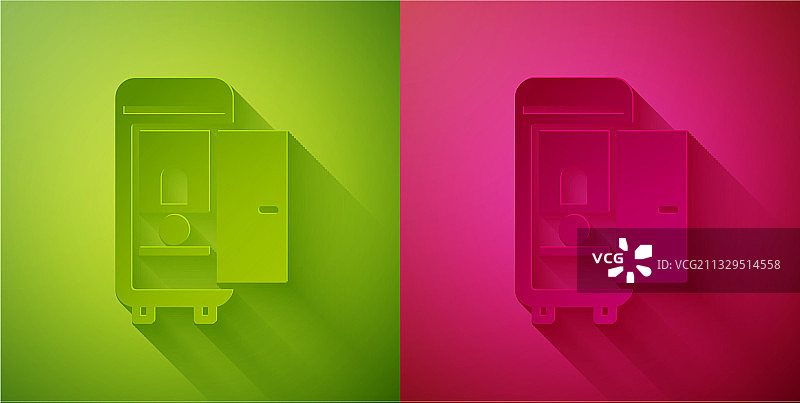 剪纸火车车厢内的厕所图标图片素材