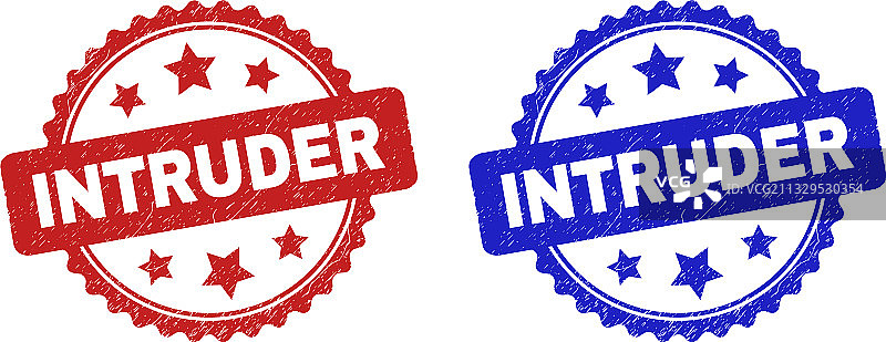 粗糙纹理入侵者印章图片素材