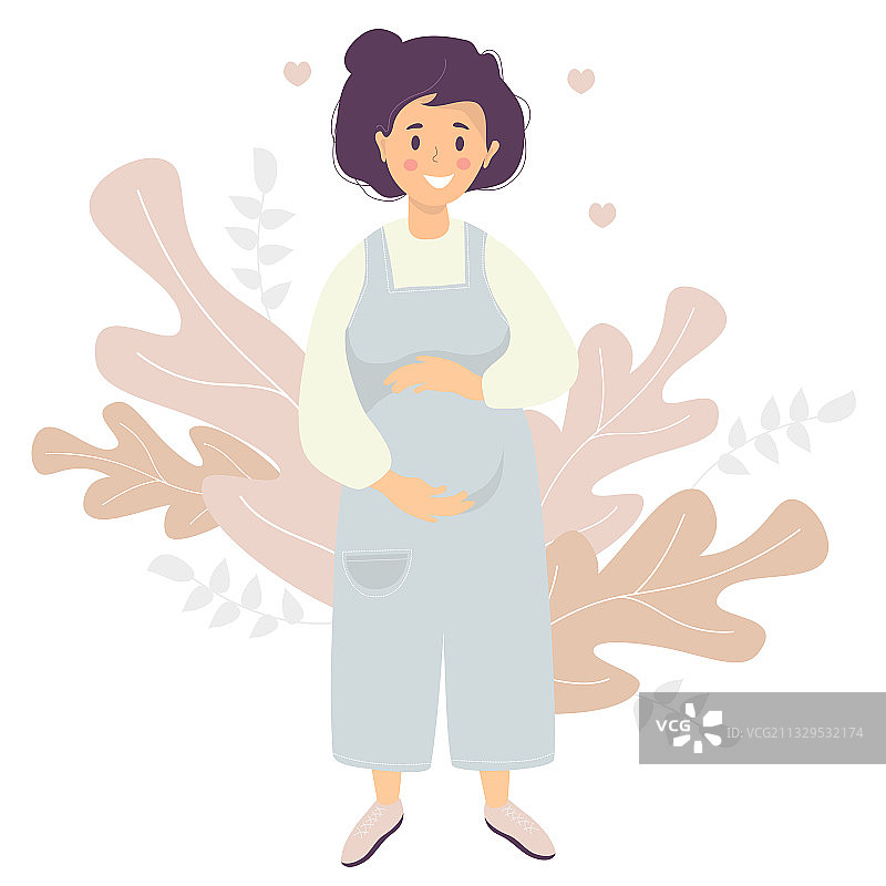 怀孕母亲的幸福生活图片素材