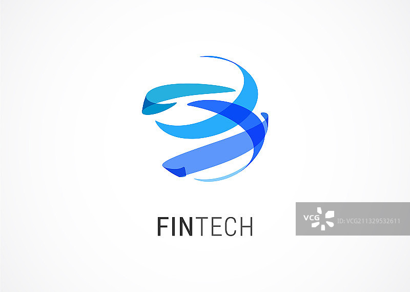 现代Logo模板：抽象世界图标金融科技图片素材