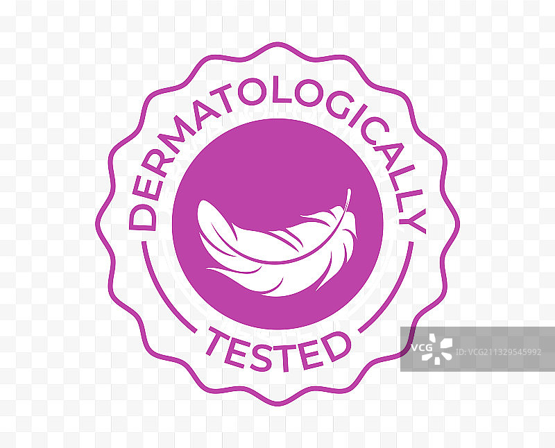 通过皮肤病学测试的低致敏性标志图片素材