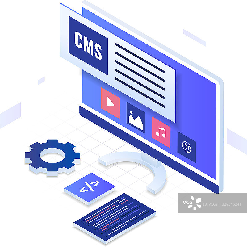 内容管理系统着陆页图片素材