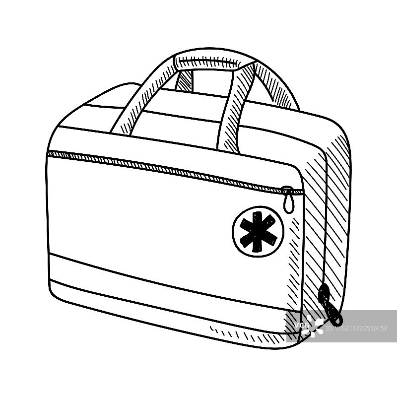 白色背景上的医疗包图片素材