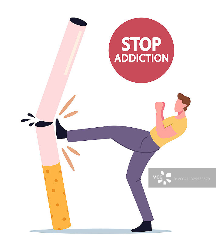 停止不健康的吸烟习惯图片素材