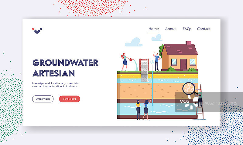 地下水或自流水提取图片素材