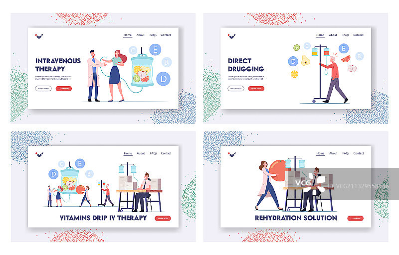 维生素滴注静脉疗法引导页图片素材