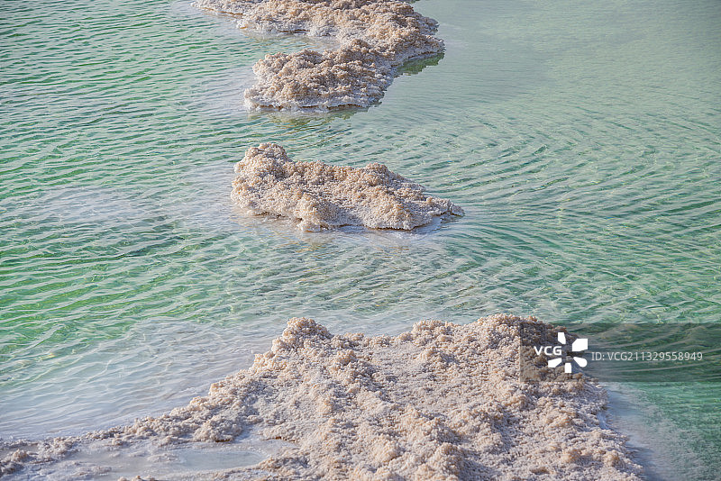 中国青海茫崖翡翠湖风光图片素材