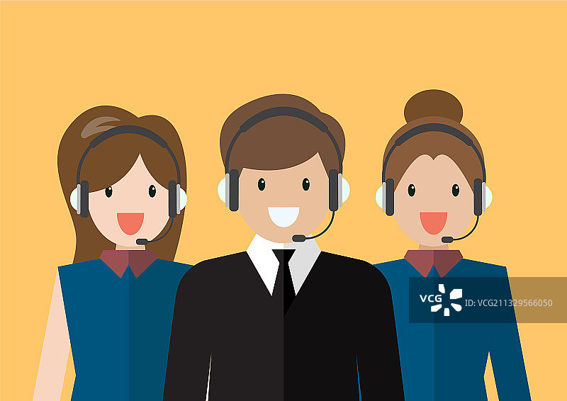 呼叫中心团队图片素材