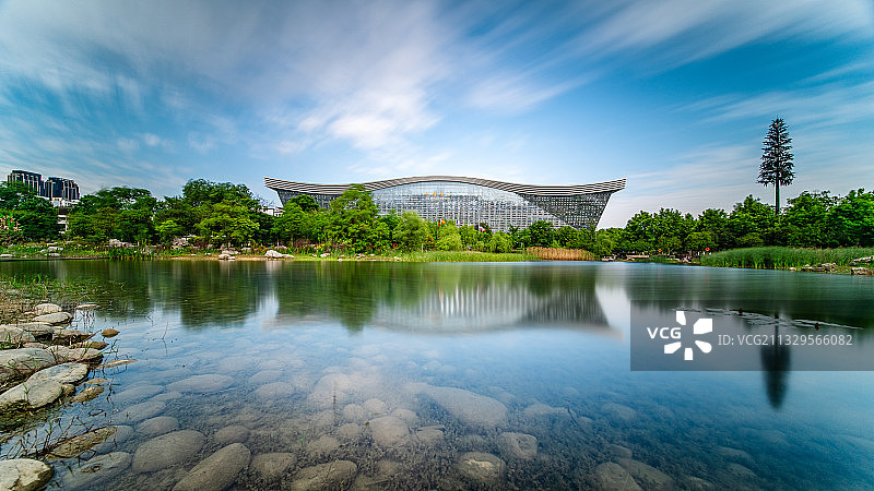 成都高新区锦城湖环球中心图片素材